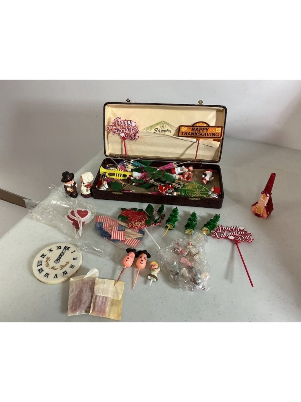 Vintage Cupcake Topper Picks Holidays Christmas Lot Variety 1950s-80s